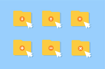 Abstract flat style folder icons