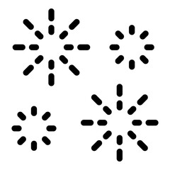 Glitter icon. Outline glitter vector icon for web design isolated on white background