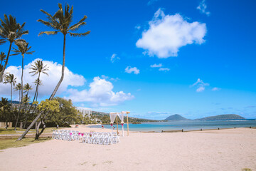 wedding at Waialae Beach Park, Kahala, Honolulu,Oahu, Hawaii