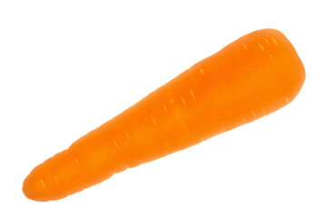 Top view. fresh carrot. close-up isolated on white background. for packaging design with clipping path