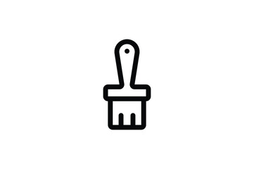Hand Tool Outline Icon - Brush