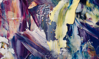 Abstract oil painting on canvas . background wallpaper. Modern motif visual art . Trendy hand...