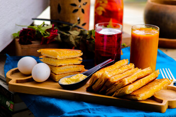 Bread butter and cheese