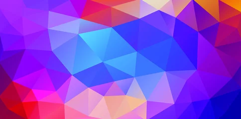 Fototapeten horizontal wallpaper. bright colored triangles background © igor_shmel