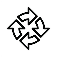 Rotation Arrow Icon Vector Illustration