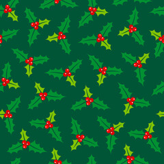 Großes Endlosmuster Stechplame Dunkelgrün