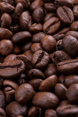 Fresh roasted coffee beans. Macro shot.