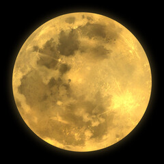 金色の満月のイラスト