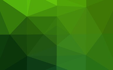 Light Green vector triangle mosaic cover.