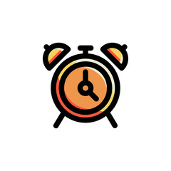 Clock Icon Filled Outline Islam Illustration Logo Vector
