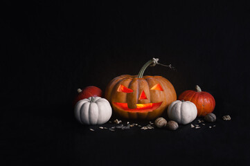 Halloween decorations. Halloween pumpkins.