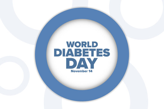 World Diabetes Day. 14 November. Holiday concept. Template for background, banner, card, poster with text inscription. Vector EPS10 illustration.