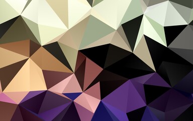 Dark Green, Red vector polygon abstract layout.