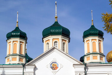 domes of the Church in the monastery