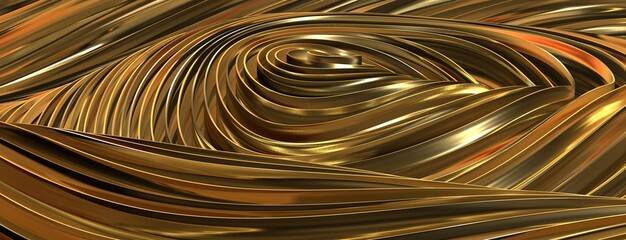 luxus gold background dynamic flow wave 3d