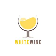 White wine logo template