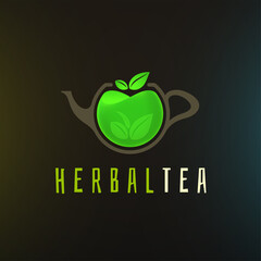 Herbal tea logo template
