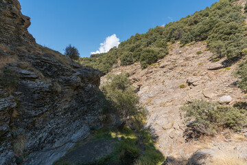Mountainous landscape of Sierra Nevada in southern Spain