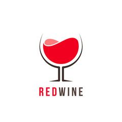 Red wine logo template