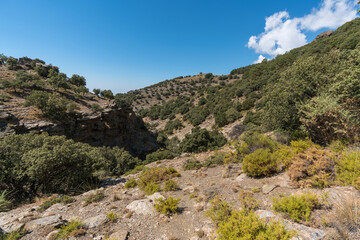 Mountainous landscape of Sierra Nevada in southern Spain