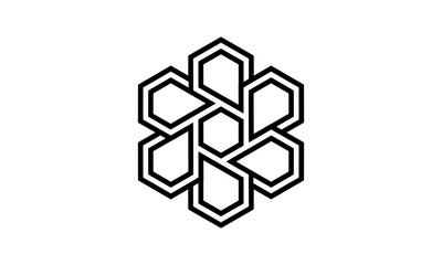 ornament polygon logo vector