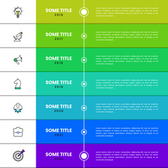 Infographic design template. Timeline concept with 7 steps