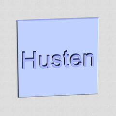 Husten - Wort bzw. Text als 3D Illustration, 3D Rendering