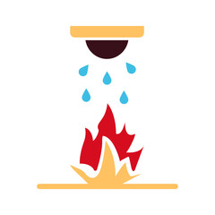 fire safety icon, vector illustration