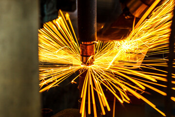 Industrial welding automotive in factory