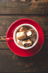 Mug of hot cocoa with marshmallows