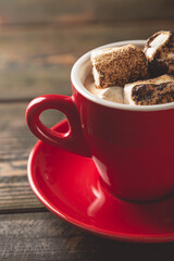 Mug of hot cocoa with marshmallows