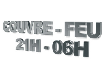 couvre feu 3D chrome