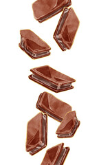 金のチョコレートサンドクッキー水彩風イラスト