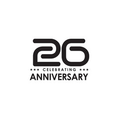 Obraz premium 26th year celebrating anniversary logo design