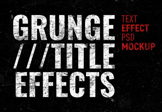 Grunge Text Effect Set