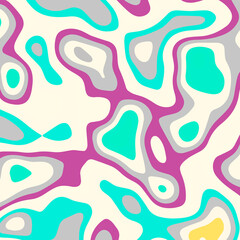 Naklejka na ściany i meble Vector illustration. Modern style abstraction with composition made various rounded shapes color.