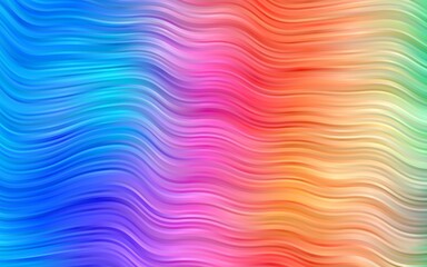 Obraz premium Light Multicolor, Rainbow vector template with bent lines.