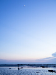 
wetlands in sunset time, Changhua, Taiwan.