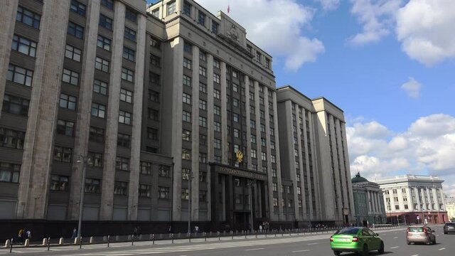 The State Duma. Parliament of Russia. Moscow. 4K.