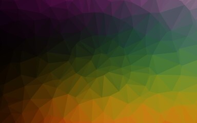 Dark Multicolor, Rainbow vector polygon abstract layout.