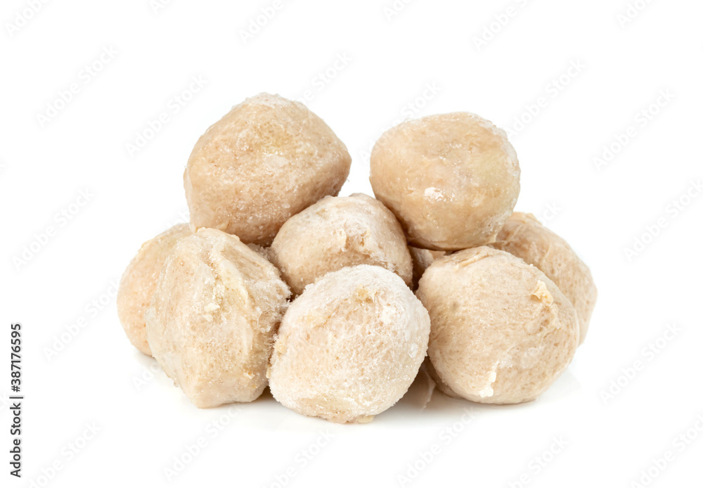 Wall mural meat ball isolated on white background