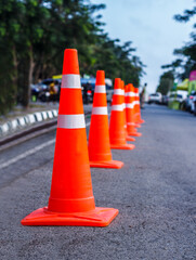 Traffic orange cone, alert, beware