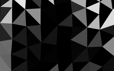 Dark Silver, Gray vector shining triangular pattern.