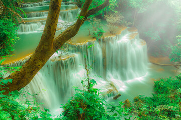 Beautiful Huai Mae Khamin Waterfall