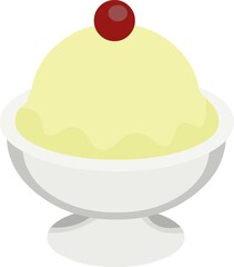 Vector illustration of a cup of lemon ice cream