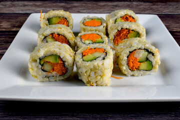 brown rice sushi roll