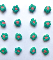 candies in a White background