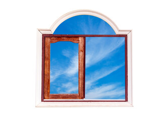 Beautiful window frame and sky