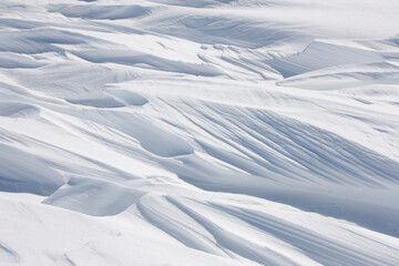 Antarctica landscape with snow and ice on a sunny winter day