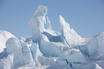 Fototapeta na wymiar Antarctica landscape with snow and ice on a sunny winter day